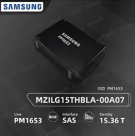 Samsung PM1653 15.36TB 2.5-Inch SAS 24Gb/s Enterprise SSD (MZILG15THBLA-00A07)
