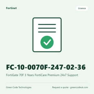 Fortinet FC-10-0070F-247-02-36 – FortiGate 70F 3 Years FortiCare Premium 24x7 Support
