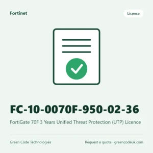 Fortinet FC-10-0070F-950-02-36 – FortiGate 70F 3 Years Unified Threat Protection (UTP) Licence