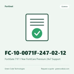 Fortinet FC-10-0071F-247-02-12 – FortiGate 71F 1 Year FortiCare Premium 24x7 Support