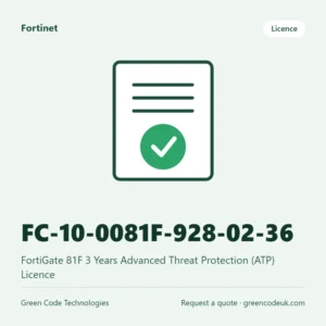 Fortinet FC-10-0081F-928-02-36 – FortiGate 81F 3 Years Advanced Threat Protection (ATP) Licence