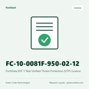 Fortinet FC-10-0081F-950-02-12 – FortiGate 81F 1 Year Unified Threat Protection (UTP) Licence