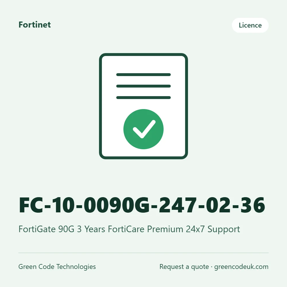 Fortinet FC-10-0090G-247-02-36 – FortiGate 90G 3 Years FortiCare Premium 24x7 Support