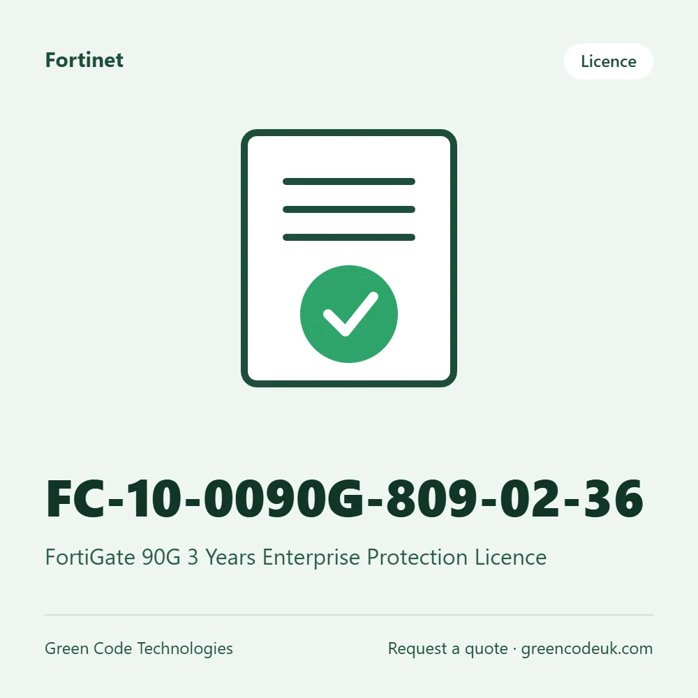 Fortinet FC-10-0090G-809-02-36 – FortiGate 90G 3 Years Enterprise Protection Licence