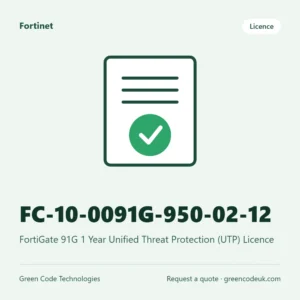 Fortinet FC-10-0091G-950-02-12 – FortiGate 91G 1 Year Unified Threat Protection (UTP) Licence