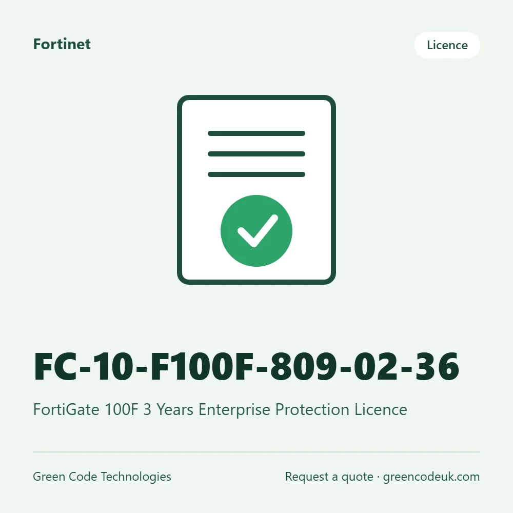 Fortinet FC-10-F100F-809-02-36 – FortiGate 100F 3 Years Enterprise Protection Licence