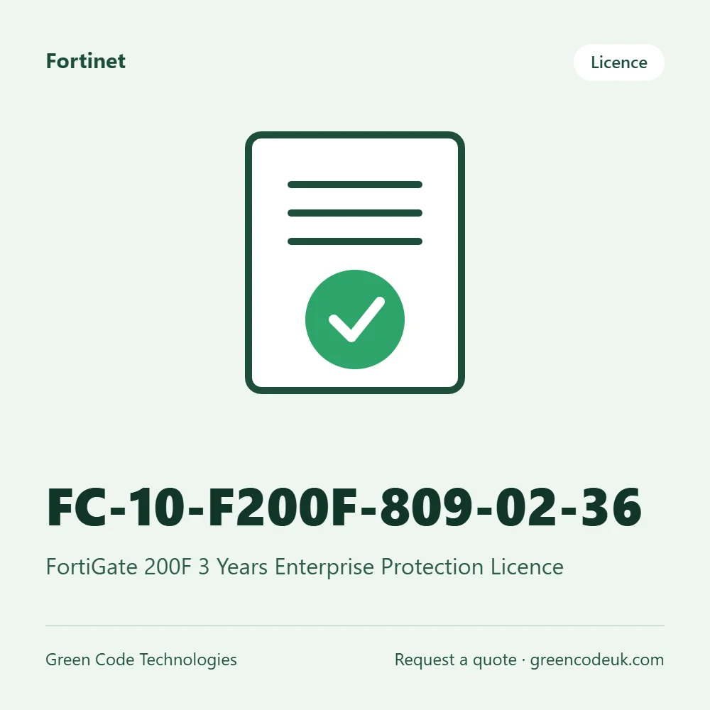 Fortinet FC-10-F200F-809-02-36 – FortiGate 200F 3 Years Enterprise Protection Licence
