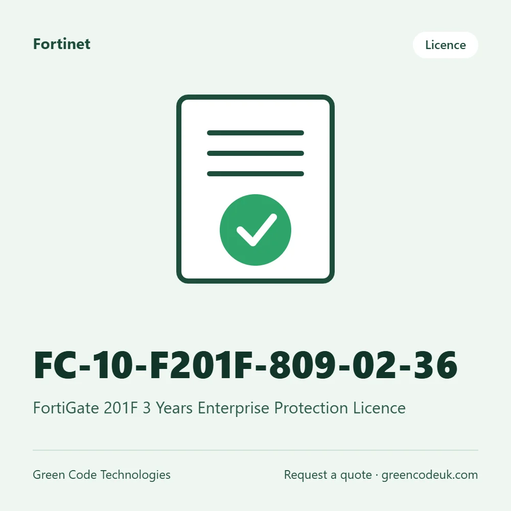 Fortinet FC-10-F201F-809-02-36 – FortiGate 201F 3 Years Enterprise Protection Licence